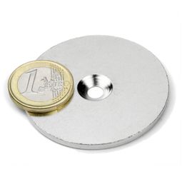 MD-52 Metal disc with countersunk hole Ø 52 mm, as a counterpart to magnets, not a magnet!