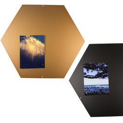 MB-12, Lavagna magnetica a forma di favo, en lamiera d'acciaio, 44 x 38 cm, in diversi colori