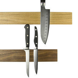 M-KNIFEP-001, Barra portacoltelli magnetica 45 cm, barra magnetica, in legno, per coltelli fino a 500 g