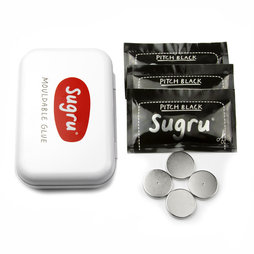 SUG-MK, Kit magnetico Sugru, colla modellabile, con 4 dischi magnetici al neodimio, in una pratica scatola metallica