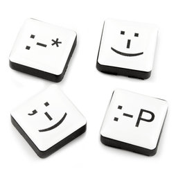 LIV-88, Emoticonos, imanes decorativos cuadrados, 4 uds.