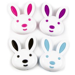 SALE-089, Bunny, calamite da frigo a forma di coniglietto, set da 4