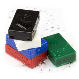 M-BLOCK-01, Parallelepipedi magnetici con involucro di plastica, 5 pezzi per set, div. colori