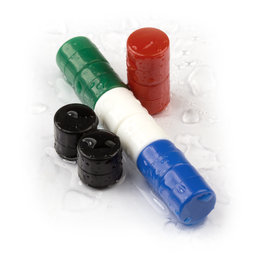 M-DISC-01, Dischi magnetici con involucro di plastica Ø 9,4 mm, 10 pezzi per set, div. colori