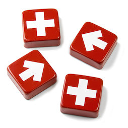 SALE-097, Swiss & Arrow, magneti decorativi con croci e frecce, set da 4