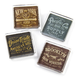 SALE-093, America, calamite da frigo con motivi dall'America, set da 4