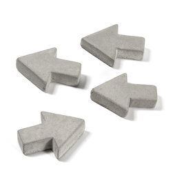 LIV-97/concrete1, Beton-Magnete, Pfeile, 4er-Set