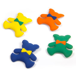 SALE-107, Magneti Teddy, in plastica, vellutati, set da 4