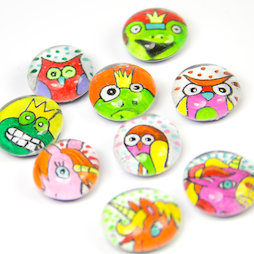LIV-120, Animali cult, calamite da frigo fatte a mano, set da 3