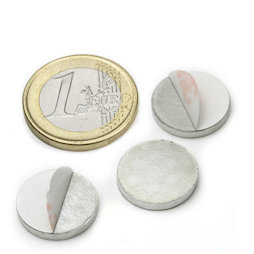 PAS-16, Disco metallico autoadesivo Ø 16 mm, come controparte per i magneti, non è un magnete!