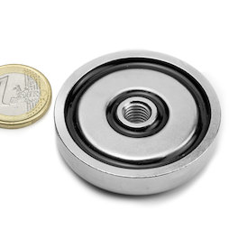 Aimant en pot avec filetage intérieur M8