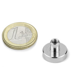 TCN-16, Topfmagnet mit Gewindebuchse Ø 16 mm, Gewinde M4