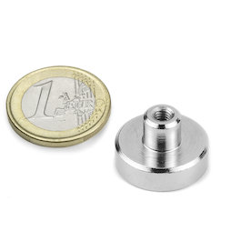 TCN-20, Topfmagnet mit Gewindebuchse Ø 20 mm, Gewinde M4