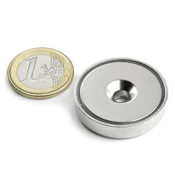 CSN-32, Magnete con base in acciaio con foro svasato, Ø 32 mm, forza di attrazione ca. 30 kg