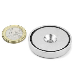 CSN-40, Topfmagnet mit Senkbohrung Ø 40 mm, Haftkraft ca. 52 kg