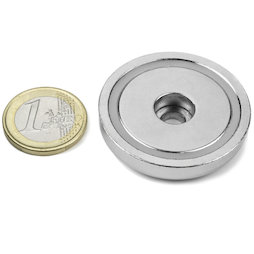 ZTN-42, Topfmagnet mit zylindrischer Bohrung, Ø 42 mm