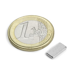 Q-10-05-1.5-N, Parallelepipedo magnetico 10 x 5 x 1,5 mm, neodimio, N50, nichelato