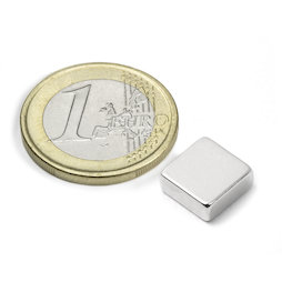 Q-10-10-04-N, Parallelepipedo magnetico 10 x 10 x 4 mm, neodimio, N40, nichelato
