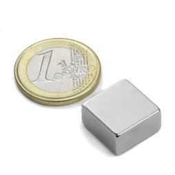 Q-15-15-08-N, Parallelepipedo magnetico 15 x 15 x 8 mm, neodimio, N42, nichelato