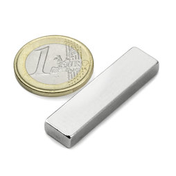 Q-40-10-05-N, Parallelepipedo magnetico 40 x 10 x 5 mm, neodimio, N42, nichelato