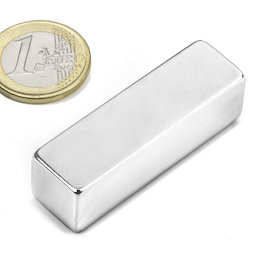 Q-50-15-15-N, Parallelepipedo magnetico 50 x 15 x 15 mm, neodimio, N48, nichelato