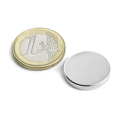 S-20-03-N, Disco magnetico Ø 20 mm, altezza 3 mm, neodimio, N45, nichelato