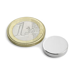 S-15-03-N52N, Disco magnetico Ø 15 mm, altezza 3 mm, neodimio, N52, nichelato
