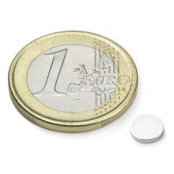S-06-01-N, Disco magnetico Ø 6 mm, altezza 1 mm, neodimio, N45, nichelato
