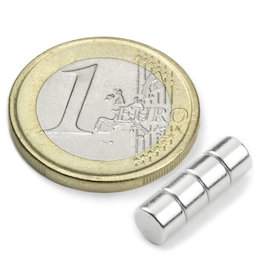 S-05-03-N, Disco magnetico Ø 5 mm, altezza 3 mm, neodimio, N42, nichelato