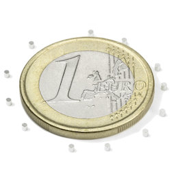 S-01-01-N, Disco magnetico Ø 1 mm, altezza 1 mm, neodimio, N45, nichelato
