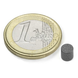 S-05-05-T, Disco magnetico Ø 5 mm, altezza 5 mm, neodimio, N45, rivestito in teflon