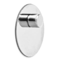 FO-9, Dischi autoadesivi in acciaio inox, supporto autoadesivo per magneti, set da 10