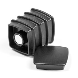 BX-SQ30/black, Boston Xtra carré, set de 5 aimants de bureau néodyme, carré, noir