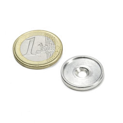 MSD-17, Disco metallico con bordo e foro svasato M3, diametro interno 17 mm, come controparte per i magneti, non è un magnete!