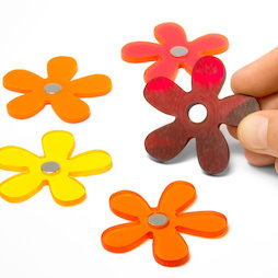 AG-03, Summer Flowers, magneti floreali in colori estivi, set da 5