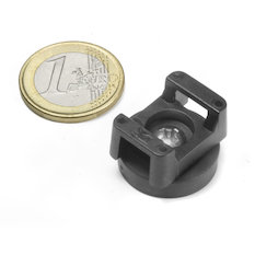 CMN-22, magnete gommato con base in acciaio, per cablaggio, Ø 22 mm
