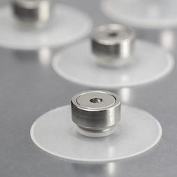 M-SN-06, Magnete a ventosa Ø 50 mm superpotente, con magnete con base in acciaio con filettatura interna Ø 20 mm