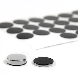 M-SIL-20, Dischi di silicone Ø 20 mm, autoadesivi, 36 pezzi per set