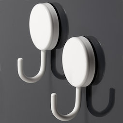 LIV-137, Ganci magnetici bianchi, con rivestimento antiscivolo, set da 2