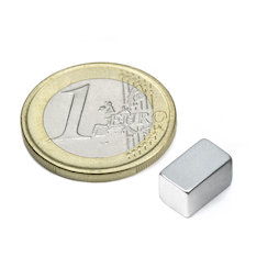 Q-10-06-06-Z, Parallelepipedo magnetico 10 x 6 x 6 mm, neodimio, N45, zincato