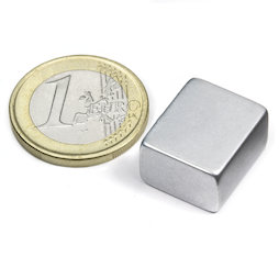 Q-18-15-10-Z, Parallelepipedo magnetico 18 x 15 x 10 mm, neodimio, N45, zincato