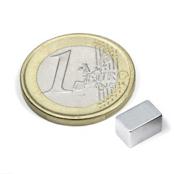 Q-08-05-05-Z, Parallelepipedo magnetico 8 x 5 x 5 mm, neodimio, N45, zincato