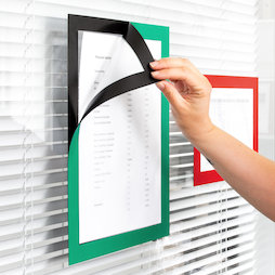 QMS-A4-STIC, Cornice magnetica autoadesiva A4, per appendere avvisi, formato A4