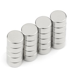 S-08-04-N, Disco magnetico Ø 8 mm, altezza 4 mm, neodimio, N45, nichelato