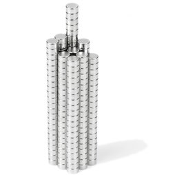 S-04-02-N, Disco magnetico Ø 4 mm, altezza 2 mm, neodimio, N45, nichelato