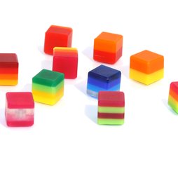 AG-02, Color Cube, Dekomagnete bunt, aus Acrylglas, ca. 12 mm Seitenlänge