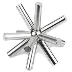 S-06-25-N, Cilindro magnetico Ø 6,35 mm, altezza 25,4 mm, neodimio, N42, nichelato