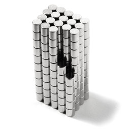 S-02-02-N, Disco magnetico Ø 2 mm, altezza 2 mm, neodimio, N48, nichelato