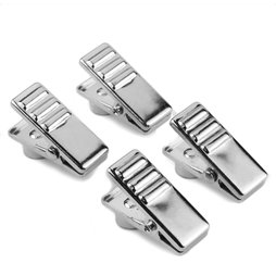 LIV-17, Mollette magnetiche piccole, cromate, set da 4