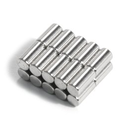 S-03-06-N, Stabmagnet Ø 3 mm, Höhe 6 mm, Neodym, N48, vernickelt